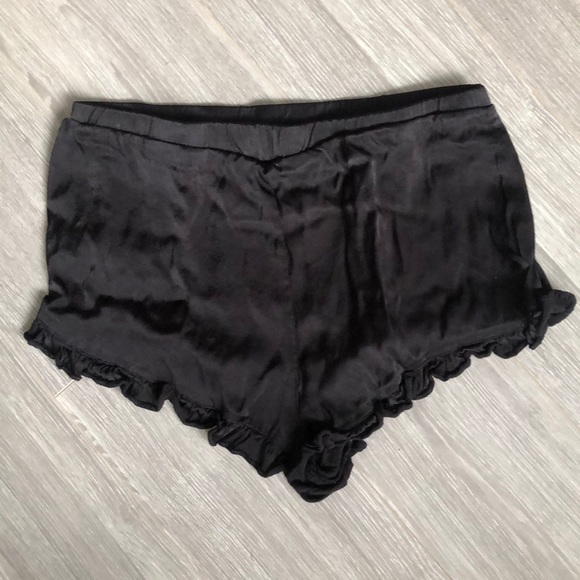 Satin Shorts Ruffle Trim Forever 21 SOLD - Picture 2 of 4
